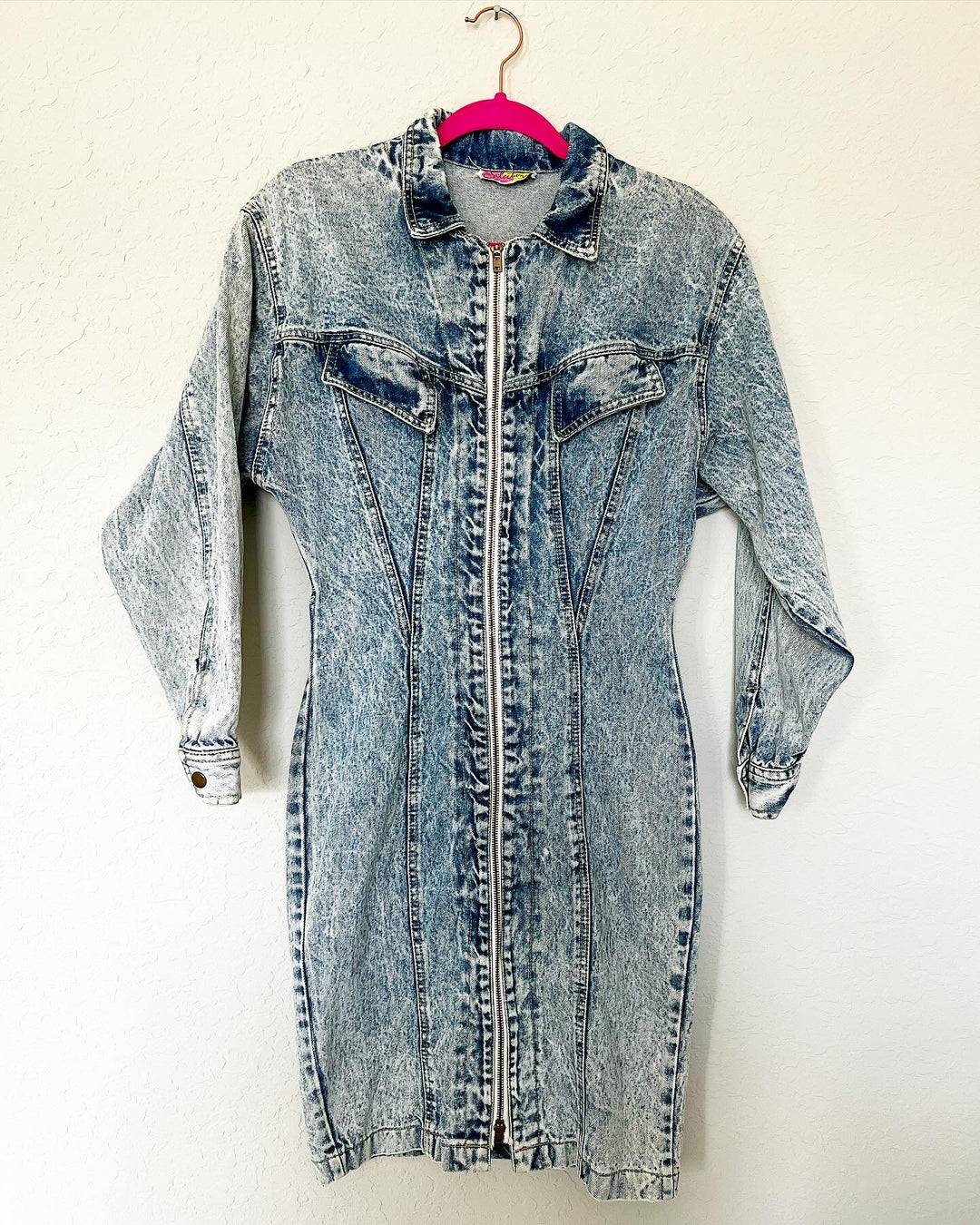 80s denim dress best sale